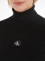Calvin Klein Jeans Zwarte Korte Jurk met Hoge Hals en Logo Black Dames - Thumbnail 14