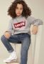 Levis Levi's Kids hoodie Batwing met logo grijs melange Sweater Logo 152 - Thumbnail 8