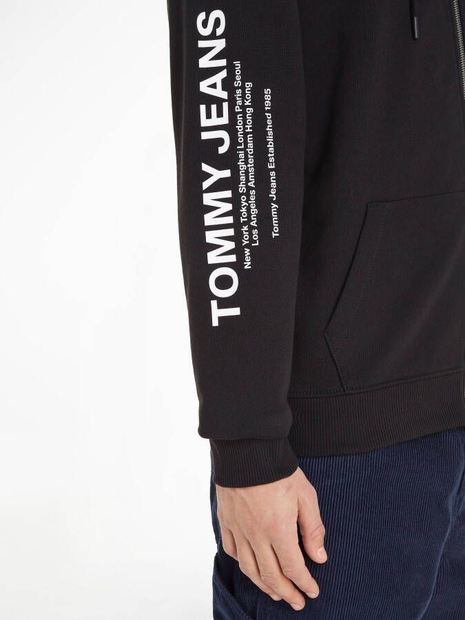 Tommy Jeans Sweatjack met labelprint model 'REG ENTRY' - Foto 3