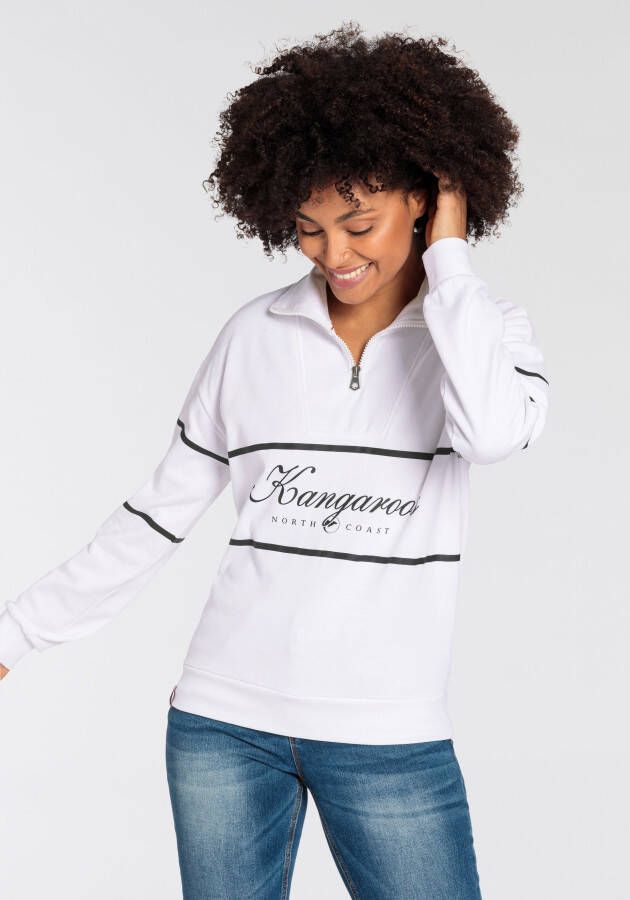 KangaROOS Sweatshirt Met opstaande schipperskraag en logoprint NIEUWE COLLECTIE