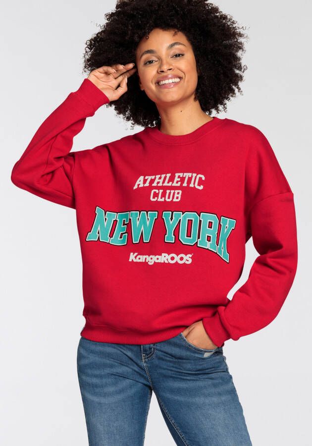 KangaROOS Sweatshirt met groot logo in college-stijl