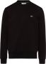 Lacoste Zwarte Casual Sweater met Geribbelde Zoom en Manchetten Black Heren - Thumbnail 3