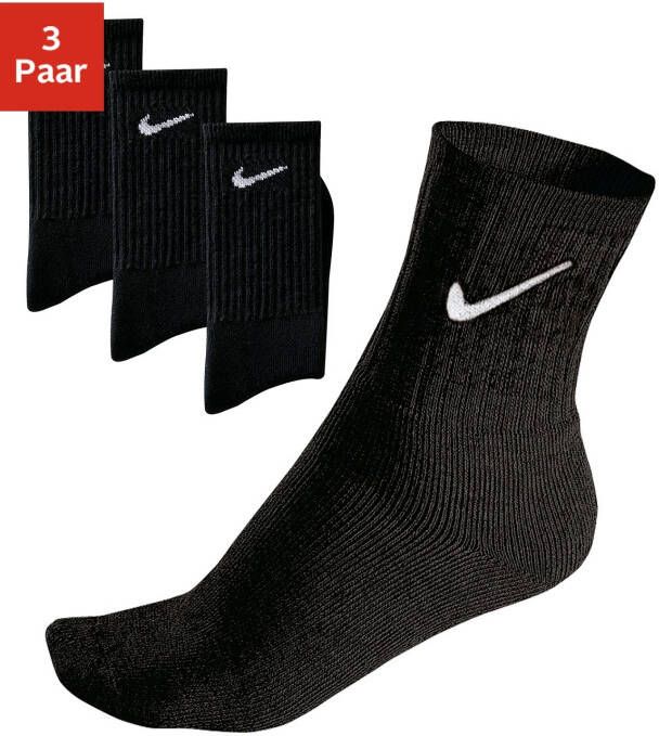 Nike Everyday Cushioned Training Crew Socks (3 Pairs) Lang Kleding black white maat: 46-48 beschikbare maaten:39-42 43-46-48