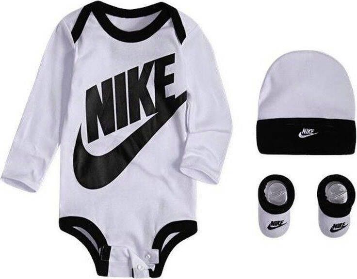 Nike Sportswear Babyuitzet FUTURA LOGO LS HAT BODYSUIT BOO (set 3-delig)