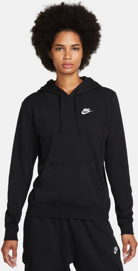 Nike Sportswear Club Fleece Overhead Hoodie Black White- Dames Black White