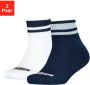 Puma sokken met streep set van 2 wit donkerblauw Multi Katoen 27-30 - Thumbnail 2