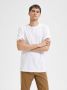 SELECTED HOMME Heren Polo's & T-shirts Slhaspen Ss O-neck Tee Wit - Thumbnail 2