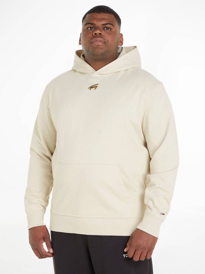 Tommy Jeans Plus SIZE hoodie met labelpatch model 'SIGNATURE'