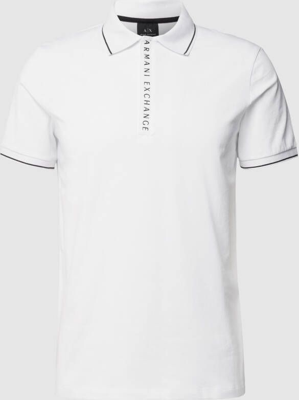 Armani Exchange Poloshirt met labeldetails