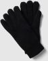 Barbour Zachte gebreide handschoenen met geribbelde manchetten Black Unisex - Thumbnail 1
