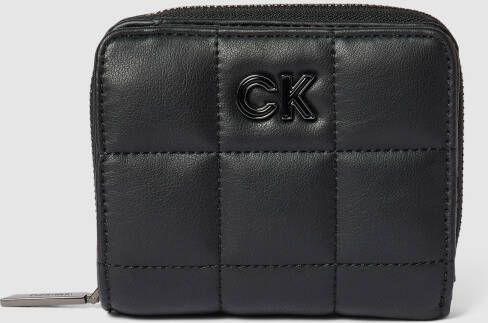 CK Calvin Klein Portemonnee met doorgestikte naden model 'RE-LOCK QUILT WALLET'