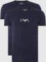 Emporio Armani 2 Stretch T-shirt Pak Blauwe Tinten Slim Fit Blue Heren - Thumbnail 1