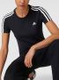 Adidas loungewear essentials slim fit 3 stripes shirt zwart dames - Thumbnail 9