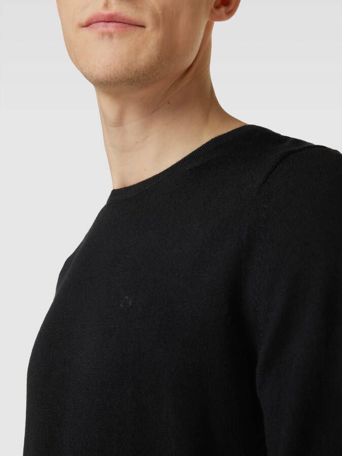 CK Calvin Klein Gebreide pullover met logostitching model 'SUPERIOR'