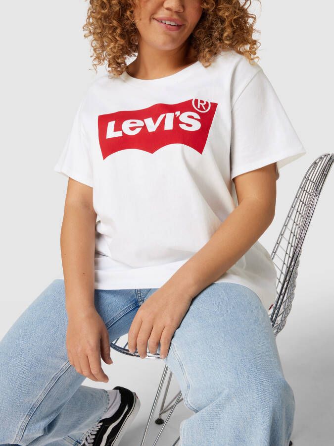 Levi s Plus SIZE T-shirt met labelprint model 'PERFECT TEE'