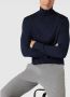 Selected Homme Donkerblauwe Coltrui Town Merino Coolmax Knit Roll B - Thumbnail 10