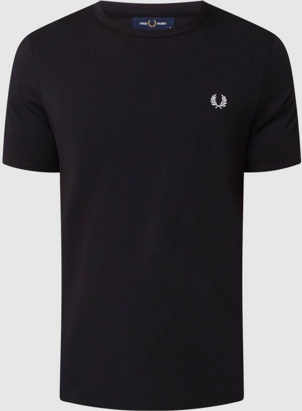 Fred Perry T-shirt met logostitching model 'RINGER'