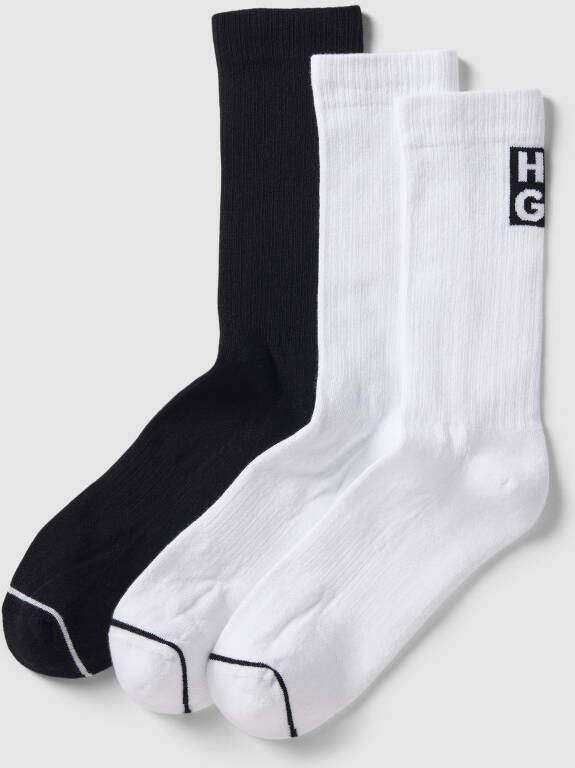 HUGO Sokken met contraststreep in een set van 3 paar