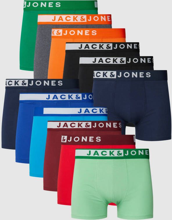 Jack & jones Boxershort met elastische band met logo in een set van 12 stuks