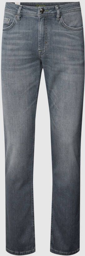 JOOP! Collection Modern fit jeans met labelpatch van leer