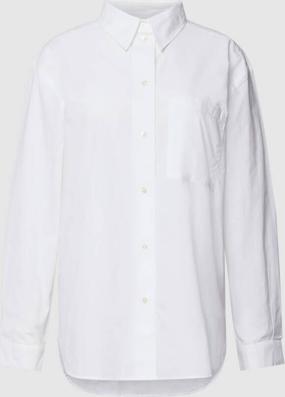 Marc O'Polo Blouse met lange mouwen Blouse long sleeve kent collar patched pocket solid