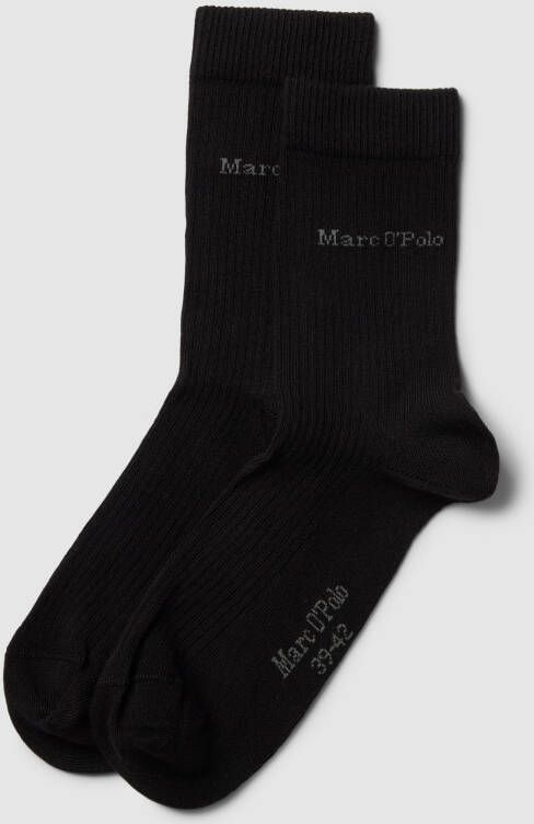 Marc O'Polo Sokken met labeldetail in een set van 2 paar model 'MARTHA'