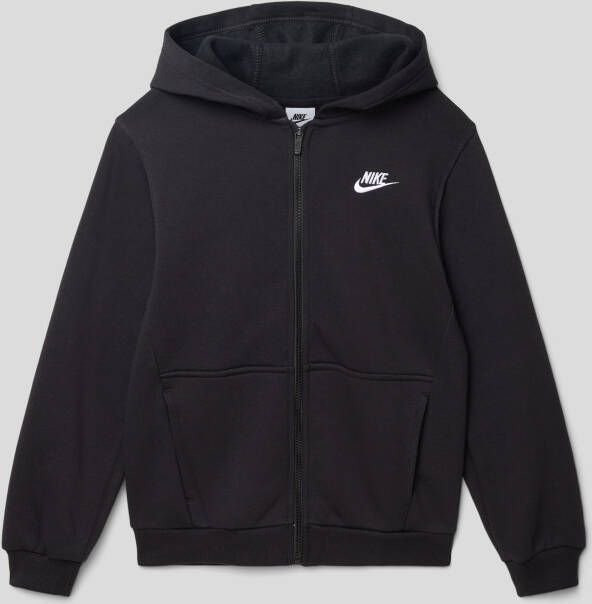Nike Sportswear Club Fleece hoodie met rits voor kids Zwart
