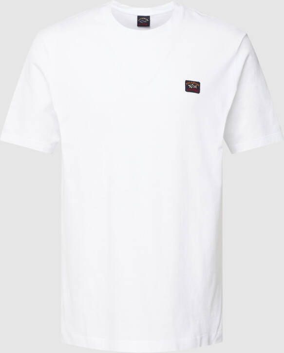 PAUL & SHARK Biologisch Katoenen T-shirt met Korte Mouwen White Heren