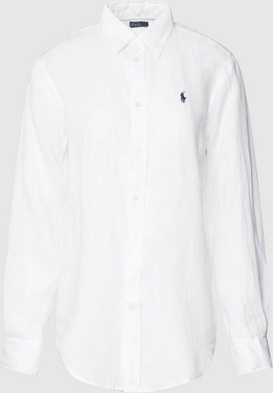 Polo Ralph Lauren Blouse van linnen met logostitching
