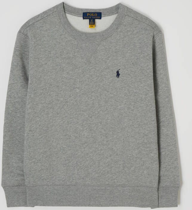 Polo Ralph Lauren Teens Sweatshirt in gemêleerde look met labelstitching