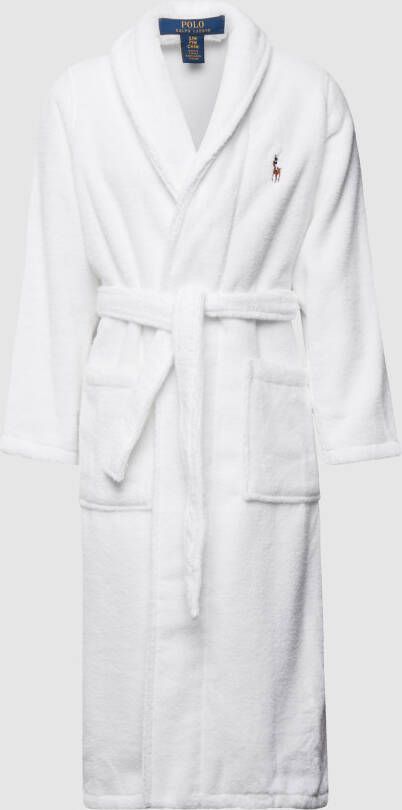Polo Ralph Lauren Luxe witte katoenen logo-geborduurde badjas White Heren