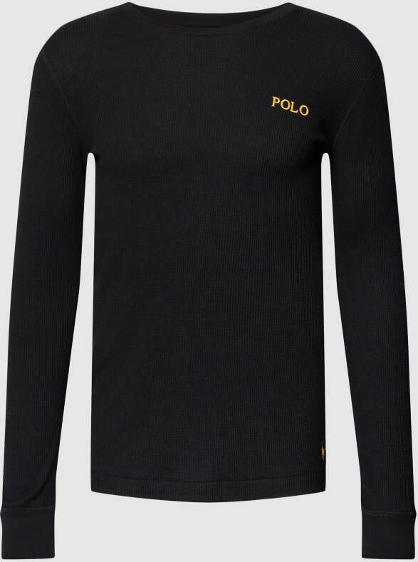 Polo Ralph Lauren Underwear Shirt met lange mouwen en structuurmotief model 'WAFFLE''