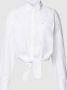 Tommy Jeans Lange Mouw Front Tie Shirt White Dames - Thumbnail 2