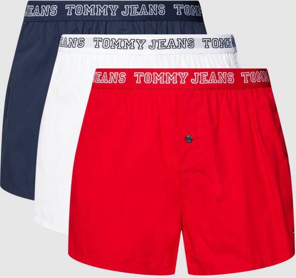 Tommy Hilfiger Underwear Boxershort 3P WOVEN BOXER met elastische tommy jeans-logoband (3 stuks Set van 3)
