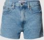 Tommy Jeans Blauwe Katoenen Dames Shorts met Ritssluiting en Knoopsluiting Blue Dames - Thumbnail 4