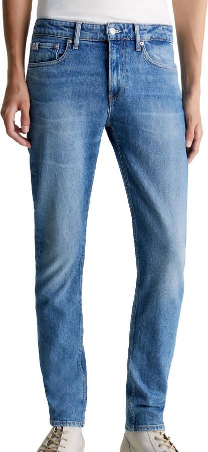 Calvin Klein Slim Taper Jeans Gewassen Effect Blue Heren