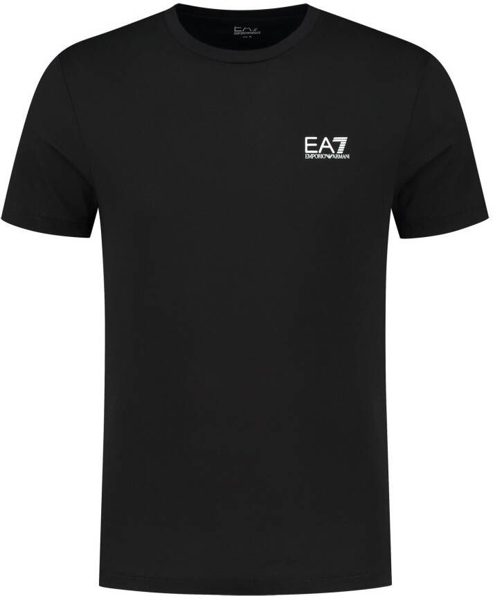 Emporio Armani EA7 Comfortabel en zacht katoenen T-shirt met EA7-logo Black Heren