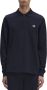 FRED PERRY Heren Polo's & T-shirts Ls Plain Shirt Donkerblauw - Thumbnail 3