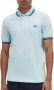 Fred Perry Clear Blue Twin Tipped Polo T-shirts Blauw Heren - Thumbnail 3