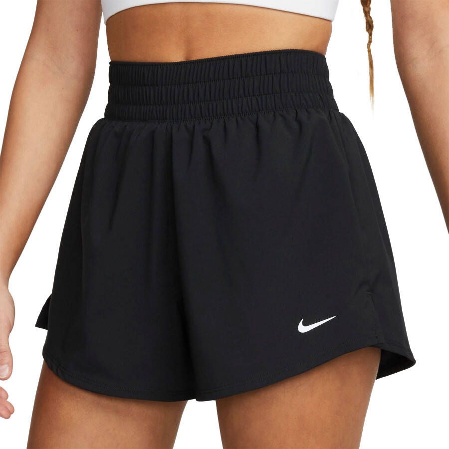 Nike One Dri-FIT 2-in-1 damesshorts met hoge taille (8 cm) Zwart