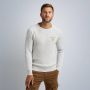 PME Legend R-neck knit sweat combination bone white Beige Heren - Thumbnail 3