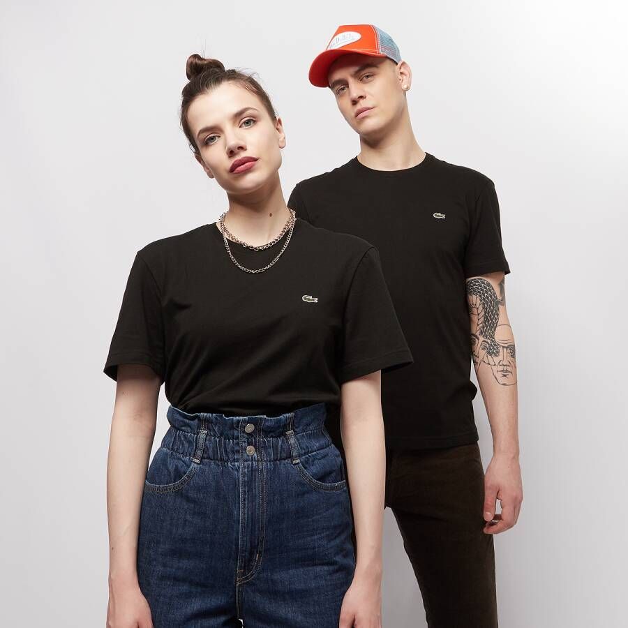 Lacoste Short Sleeved Crew Neck T-shirts Kleding black maat: S beschikbare maaten:S M L XL XXL