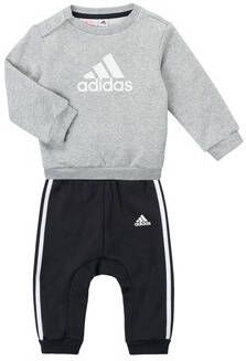 Adidas Sportswear joggingpak grijs melange wit zwart Trainingspak Fleece Ronde hals 62