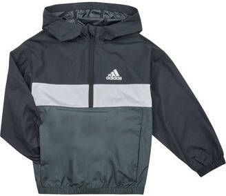 Adidas Lightweight Colour Block Hooded Jacket Junior Black