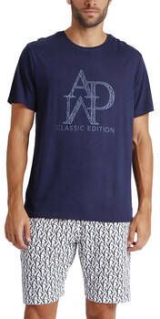 Admas Pyjama's nachthemden Pyjamashort t-shirt Logo Soft