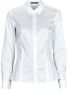 Guess Effen katoenen blouse Aansluitend puntige kraag lange mouwen White Dames - Thumbnail 1
