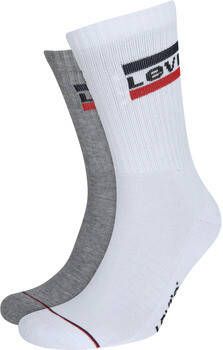 Levi's Socks Levis 2-Pack Sportswear Sokken Grijs Wit