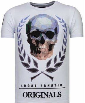 Local Fanatic T-shirt Korte Mouw Skull Originals Rhinestone