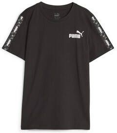 Puma T-shirt Ess Tape Camo zwart Katoen Ronde hals Camouflage 164