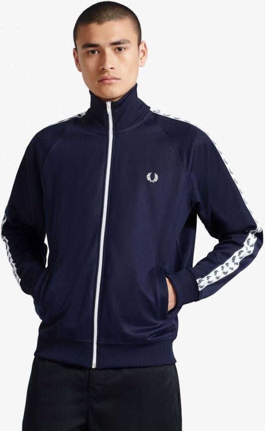 Fred Perry Taped Track Jacket Donkerblauw